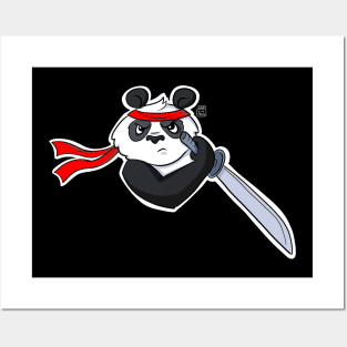 Ninja Panda T-Shirt Martial Arts for Warrior Ninjas Posters and Art